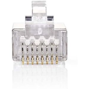 Rj45 Modularstik Til Solid Cat 6 Stp Kabel - 10 Stk.