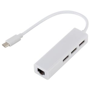 Usb-C Lan Adapter - 3 X Usb 2.0 + 1 X Rj45