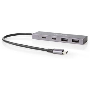 Nedis Usb-C Hub - Usb-C/usb-A - Grå