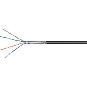 Cat 6a U/ftp Lszh Netværkskabel - Cu - Solid - 100 Meter - Sort