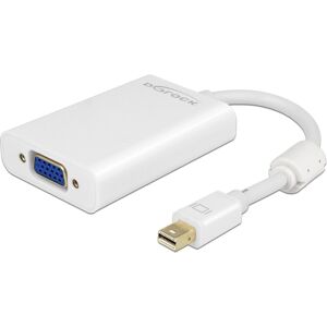 Delock Mini Displayport Til Vga - Med Lyd - Hvid