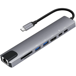 Usb-C Multi-Hub 4k Hdmi - 8in1 - Grå