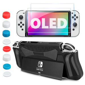 Nintendo Switch Oled Tilbehørssæt - 4 Dele - Sort