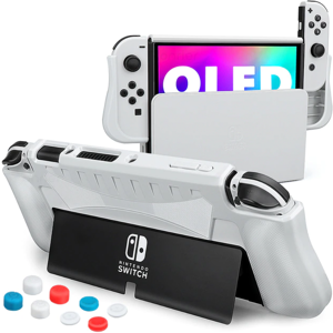 Nintendo Switch Oled Tilbehørssæt - 3 Dele - Hvid