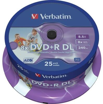 Verbatim Dvd+r Dl 8,5gb (8x) - 25 Stk