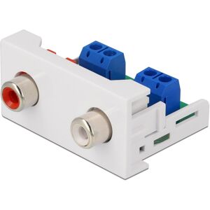 Delock Easy 45 Module - 2x Rca Hun Port - 22.5 X 45 Mm