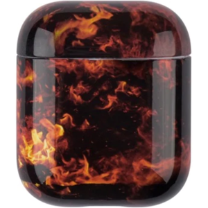 Airpods Hard Marble Cover - Flame