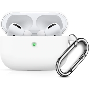 Airpods Pro Silikone Cover - M/karabin - White