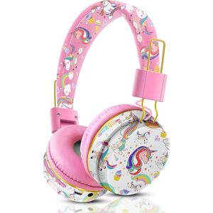 Unicorn Over-Ear Bluetooth Høretelefoner Til Børn - Pink