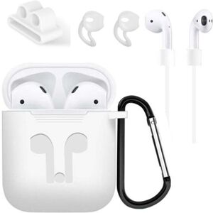 Airpods Silikone Tilbehør Sæt - 5i1 - Hvid