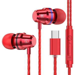 Usb-C 3.1 In-Ear Headset - Rød