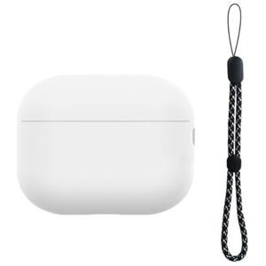 Apple Airpods Pro 2 Gen. Silikone Cover Med Snor - Hvid
