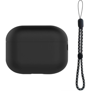 Apple Airpods Pro 2 Gen. Silikone Cover Med Snor - Sort