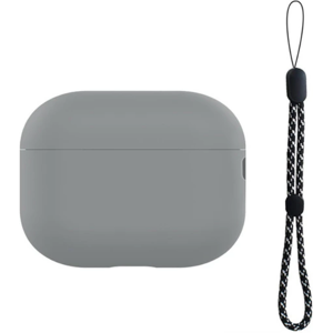 Apple Airpods Pro 2 Gen. Silikone Cover Med Snor - Grå