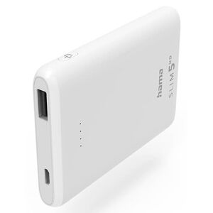 Hama Powerbank Slim - 5000mah - Hvid