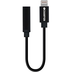 Champion Mfi Lightning Til 3.5 Mm Minijack Adapter Kabel - Sort