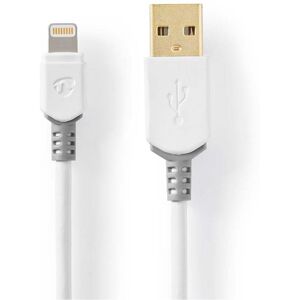 Nedis Lightning Usb-A Kabel - Hvid - Mfi - 2.4a - 3 M