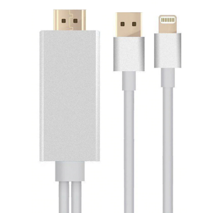 Apple Lightning Til Hdmi Adapter Kabel - Sølv - 2 M