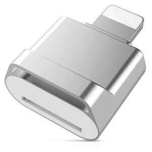 Apple Lightning Kortlæser Til Micro-Sd - Otg Adapter - Sølv