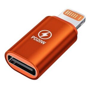 Apple Lightning Han Til Usb-C Hun Adapter - Pd 20w - Orange