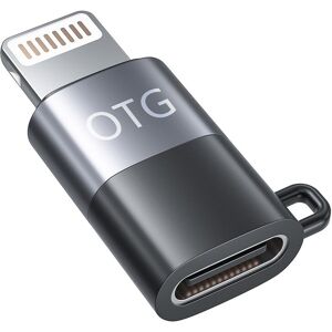 Apple Lightning Til Usb-C Hun - Otg Adapter - Sort/grå