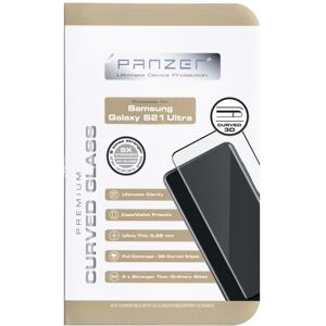 Panzer Galaxy S21 Ultra - Curved Silicate Glass - Sort