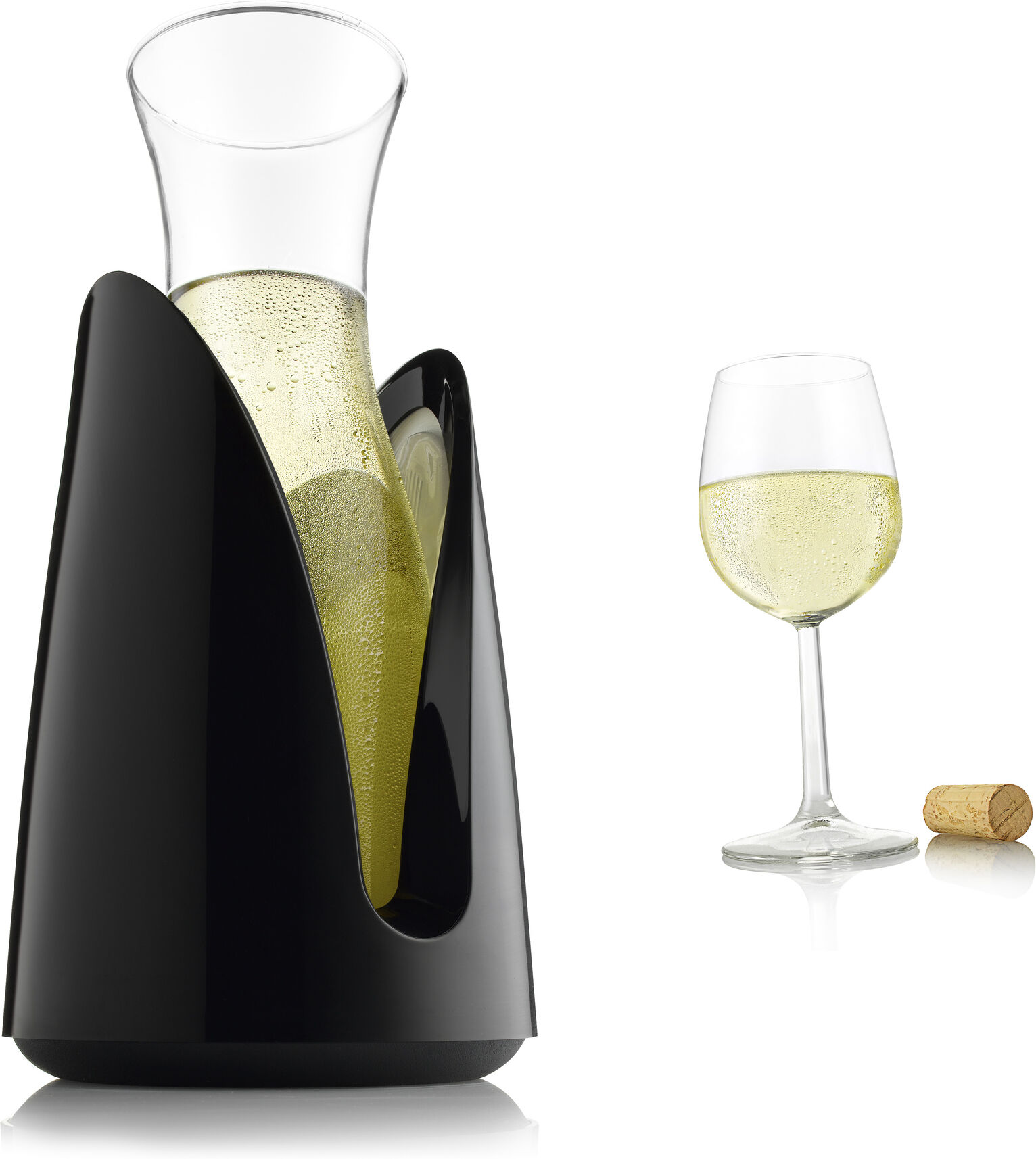 Vacuvin - Karaffel Med Køler - Sort Vacuvin - Karaffel Med Køler - Sort