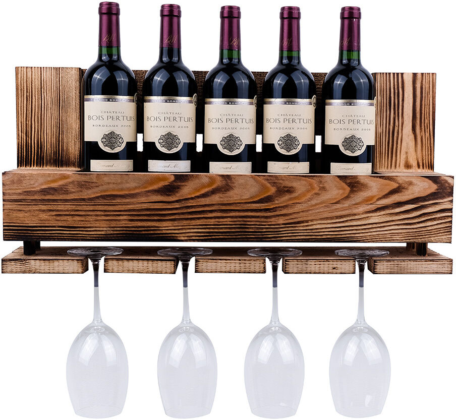 Vinobarto - Freja, Brændt Vinhylde Til Vin Og Glas Vinobarto - Freja, Brændt Vinhylde Til Vin Og Glas