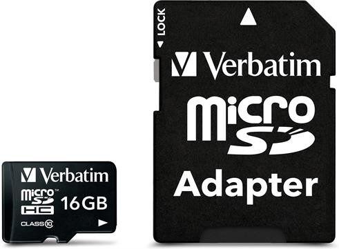 Verbatim microSDHC + SDHC 16GB (Class 10) Verbatim microSDHC + SDHC 16GB (Class 10)