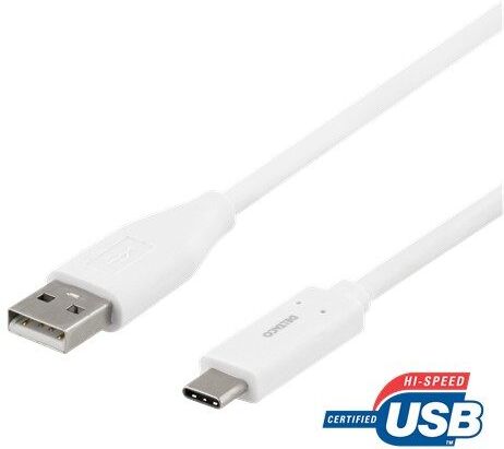 Deltaco USB-C till USB-kabel 2 meter 3 Ampere Deltaco USB-C till USB-kabel 2 meter 3 Ampere
