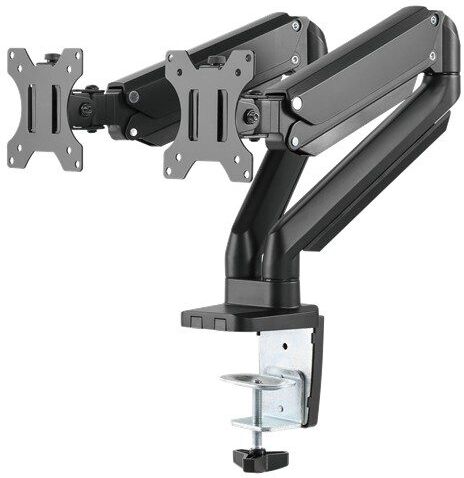 Deltaco Bordsstativ med gasfjäder och VESA för 2x datorskärm Deltaco Bordsstativ med gasfjäder och VESA för 2x datorskärm