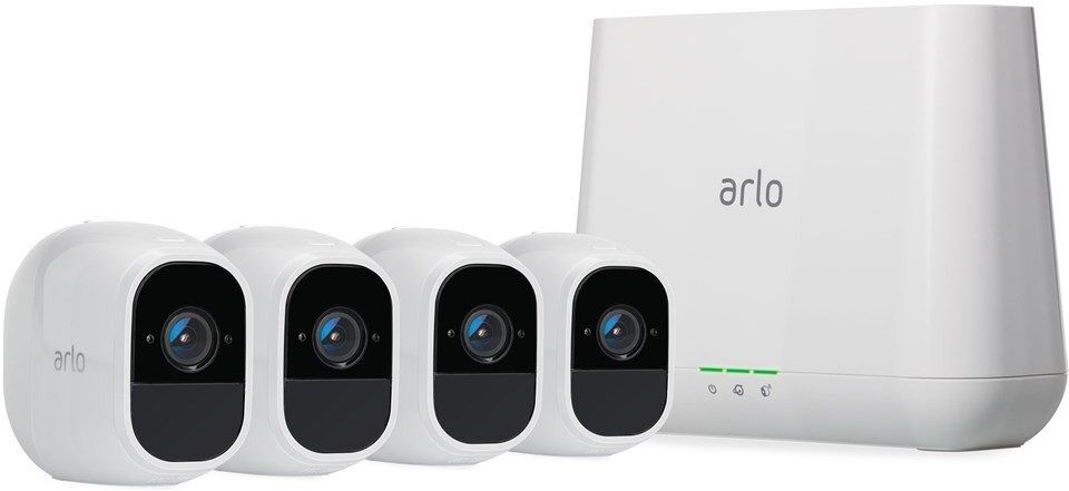 Netgear Arlo Pro 2 VMS4430P Basestation med 4 kameraer Netgear Arlo Pro 2 VMS4430P Basestation med 4 kameraer