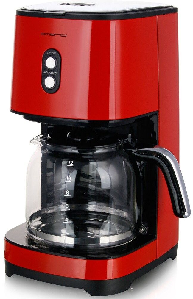 Emerio Kaffebryggare Retro Black 1,5l 900Watt i röd Emerio Kaffebryggare Retro Black 1,5l 900Watt i röd