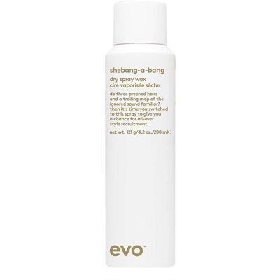 Evo Shebang-A-Bang Dry Spray Wax 200 Ml Evo Shebang-A-Bang Dry Spray Wax 200 Ml