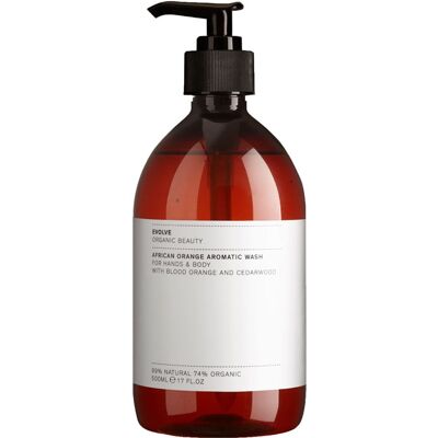 Evolve Organic Beauty Afrikansk Appelsin Aromatisk Vask til Hænder og Krop - 500ml Evolve Organic Beauty Afrikansk Appelsin Aromatisk Vask til Hænder og Krop - 500ml