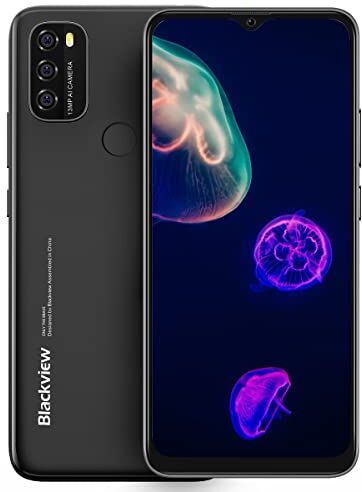 Blackview Moviles Libres, Blackview A70 Pro Smartphone 4G de Pantalla 6.5" Water-Drop Screen, Teléfono 4GB + 32GB (SD 128GB), 13MP + 5MP, Batería 5380mAh Teléfono Móvil, Android 11, Face ID/GPS Negro