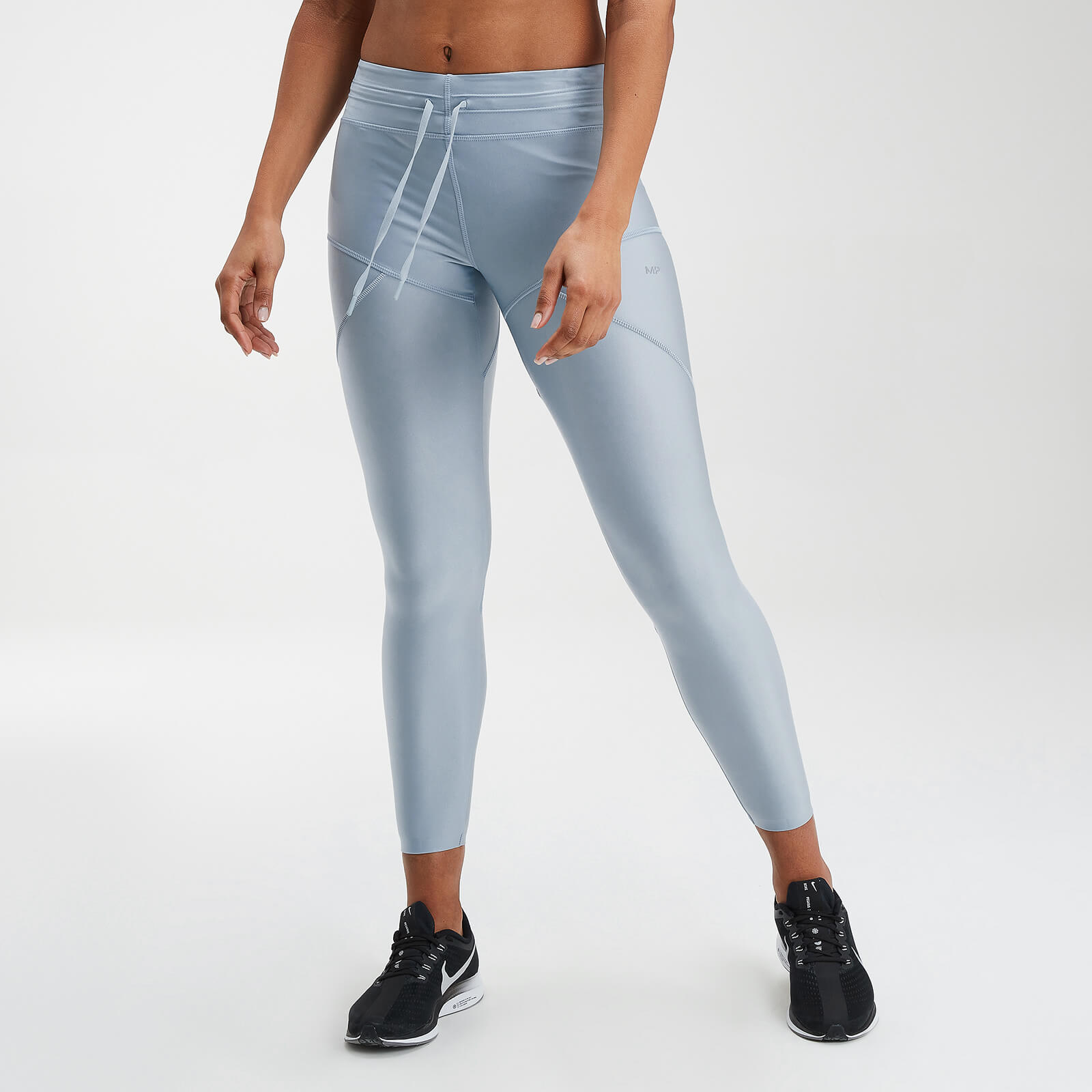 Mp Women's Velocity Leggings- Light Blue - L Mp Women's Velocity Leggings- Light Blue - L