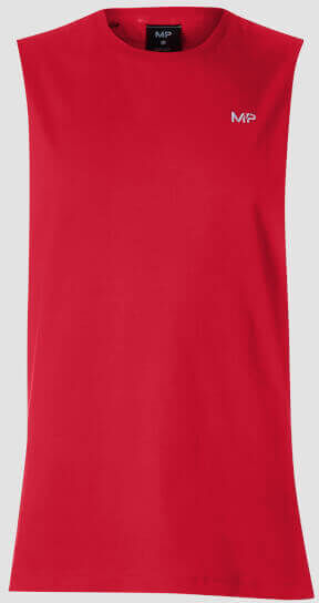 Myprotein Camiseta sin mangas con sisas caídas Essentials para hombre de MP - Rojo - S Myprotein Camiseta sin mangas con sisas caídas Essentials para hombre de MP - Rojo - S