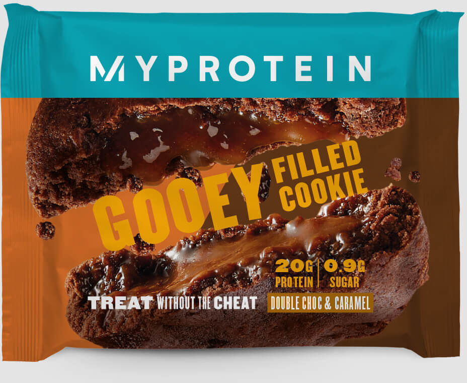 Myprotein Cookie Proteica Rellena (Muestra) - Chocolate Doble con Caramelo Myprotein Cookie Proteica Rellena (Muestra) - Chocolate Doble con Caramelo