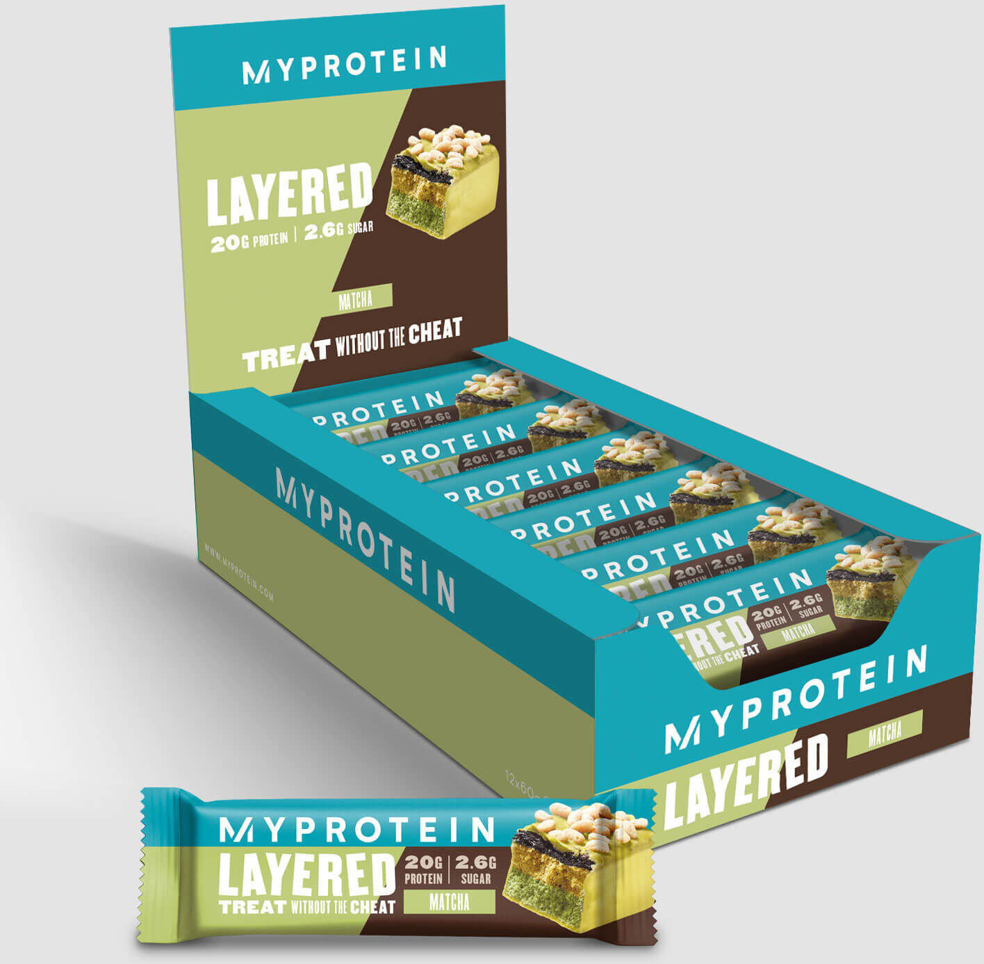 Myprotein Barrita Proteica Layered - Matcha Myprotein Barrita Proteica Layered - Matcha