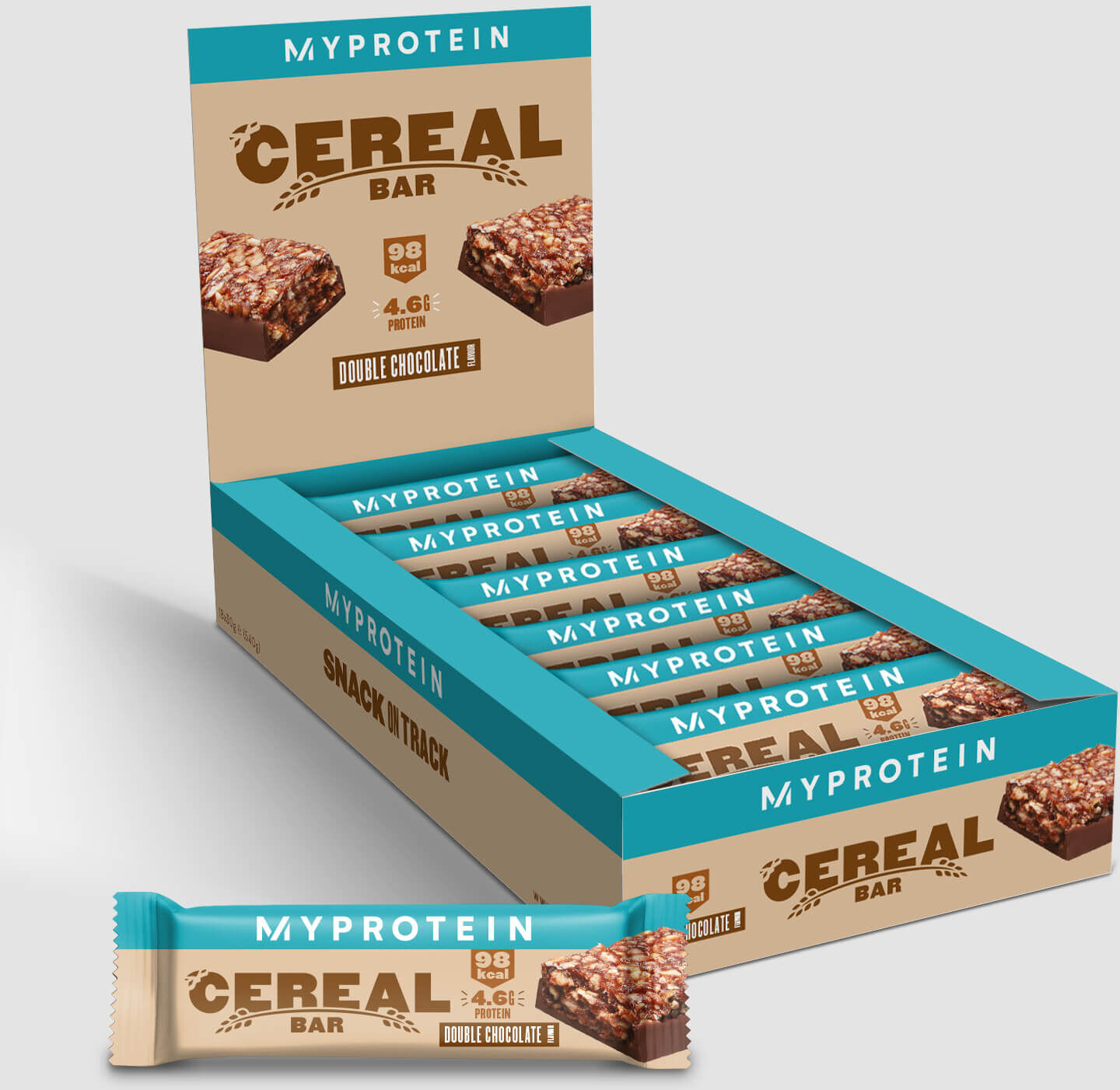 Myprotein Barrita de cereales - 18 x 30g - Chocolate Doble Myprotein Barrita de cereales - 18 x 30g - Chocolate Doble