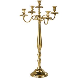 Maisons du Monde Candelabro grande de aluminio dorado