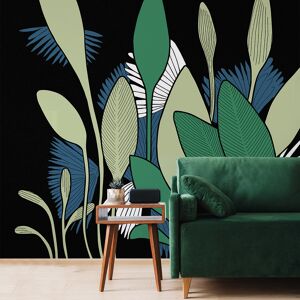 Acte Deco Papel pintado panorámico végétal gris 425x250cm