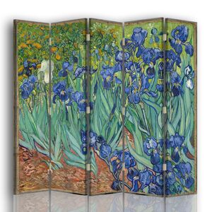 Legendarte Biombo Lirios - Vincent Van Gogh - cm. 180x170 (5 paneles)