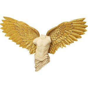 Kare Design Figura decorativa busto hombre alas doradas 208x136cm