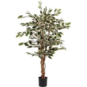 Mica Decorations Ficus artificial verde abigarrado en maceta alt. 110