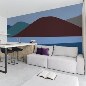 Acte Deco Papel pintado panoramico colinas azul 375x250cm