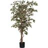 Mica Decorations Ficus artificial verde abigarrado en maceta alt. 135