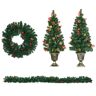 Homcom Decoraciones navideñas color verde 40 x 40 x 90 cm