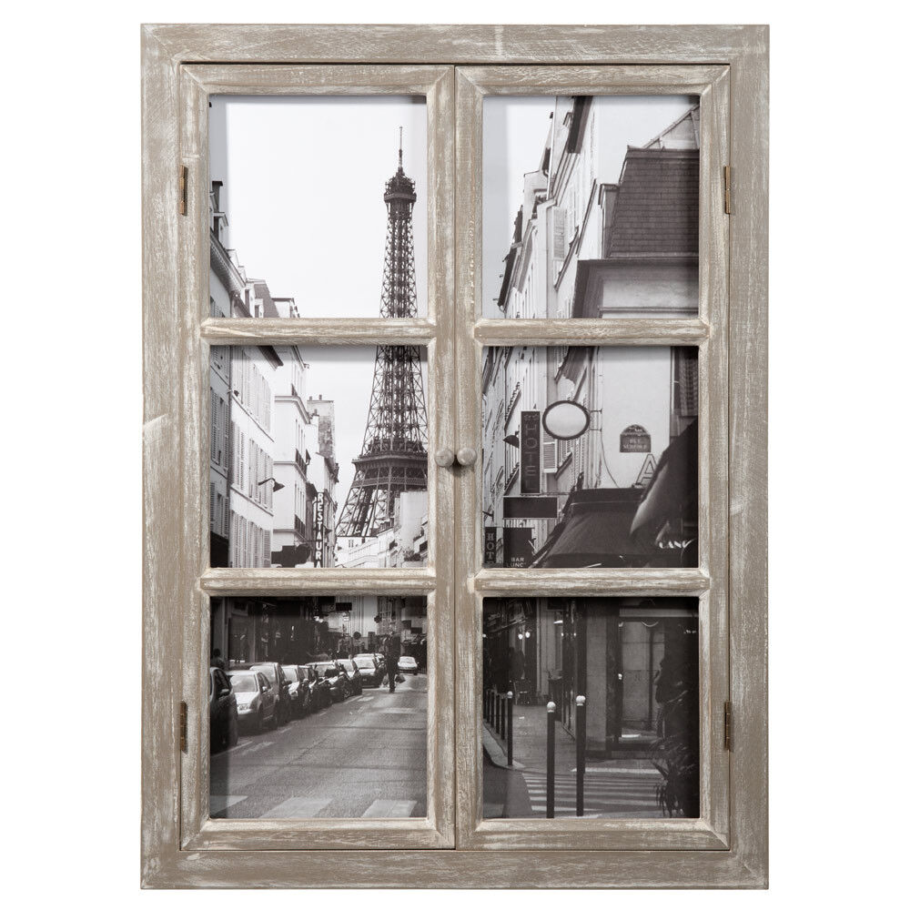 Maisons du Monde Cuadro ventana de madera 57x79